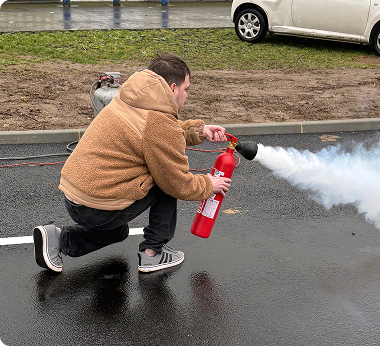 incendie manip extincteur