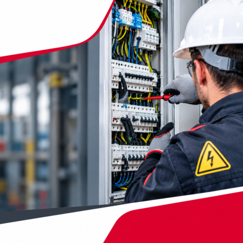 Technicien en intervention sur armoire électrique